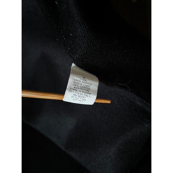 Vintage 90s Brown Heavy Lined Hooded Button Front Trench Coat Size Medium - Picture 8 of 9